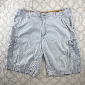 WearFirst Mens Grey Ripstop Cargo Shorts Size 42 Free-Band Stretch Utility